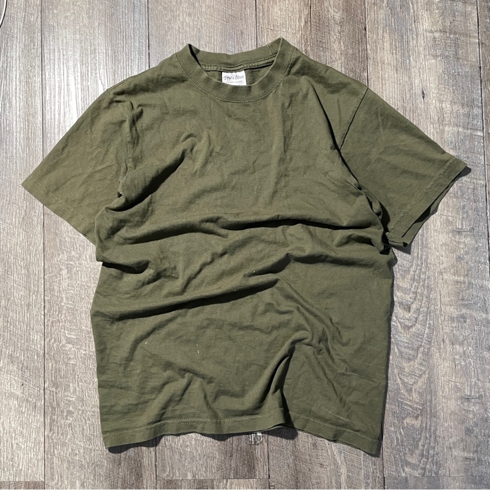 “Shaka Wear” Olive/Green Heavyweight Men's Plain T-Shirt